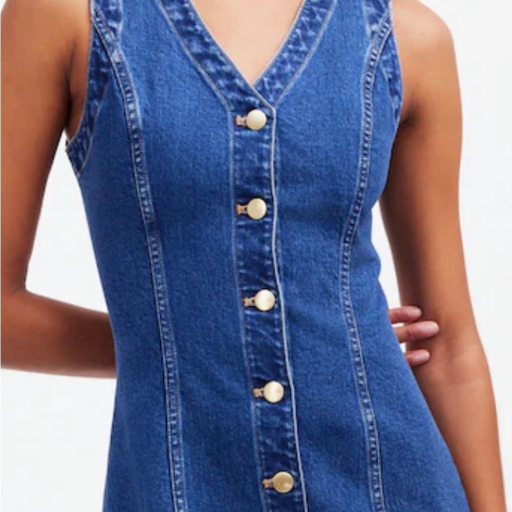 Madewell Blue Denim Midi Dress New with tags